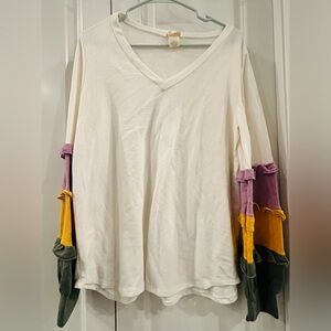 Mardi Gras Ruffle Sleeve Top